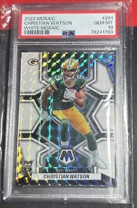 2022 PSA 10 Mosaico Blanco Christian Watson RC #/25 Debut de la NFL 🙂 🙂 - Imagen 1 de 2