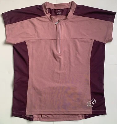 Fox Racing Women’s Mauve Pink & Plum Lightweight Mesh S/S Cycling Jersey Sz M - Image 1 of 4