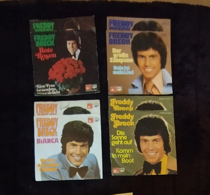 SB110: 4x Freddy Breck 7" Singles VG VG+ Sammlung Jukebox Kult Schlager Party - Bild 1 von 1