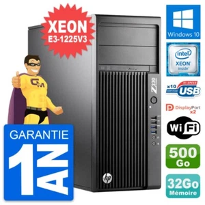 PC Tour HP Z230 Intel Xeon E3-1225 V3 RAM 32Go Disque Dur 500Go Windows 10 Wifi - Imagen 1 de 7