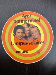 AUTOCOLLANT / STICKER ayez bonne mine LAMPES SOLAIRES PHILIPS vintage F19 - Imagen 1 de 1