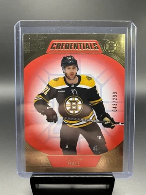 Taylor Hall Upper Deck Credentials Red Numbered /299 2022-2023 #9 Boston Bruins - Image 1 of 2
