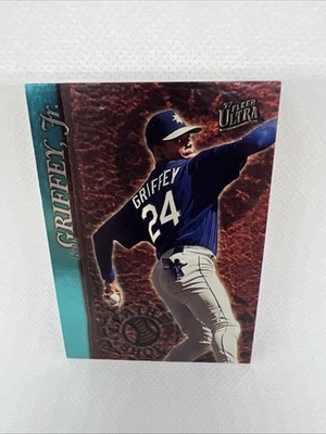 1997 Fleer Ultra Leather Shop Ken Griffey Jr #1 Seattle Mariners - Image 1 of 2