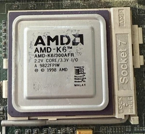 Vintage AMD K6/300AFR CPU Fit In Socket - Picture 1 of 4