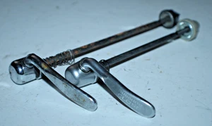 Shimano MTB Bike Wheel Quick Release Skewer Set 100/135mm QR Silver Gravel Cafe~ - Picture 1 of 16