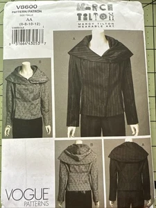 Vogue Muster Marcy Tilton V8600 Misses locker sitzende Jacke Größe 6-12 UNGESCHNITTEN - Bild 1 von 6