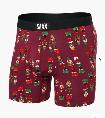 Calzoncillos boxer SAXX ultra suaves estampados cascanueces para hombre nuevos con etiquetas talla SM Foto 1 de 4