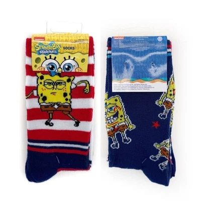 Bob Esponja Pantalones Cuadrados Mujer Calcetines Redondos Nickelodeon Y2K 2 Pares Divertido Regalo Divertido Foto 1 de 4