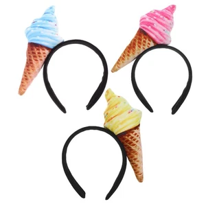  Fasce Spa cono gelato 3 pezzi | Fascia per capelli carina e antiscivolo per donna ragazza - Foto 1 di 12