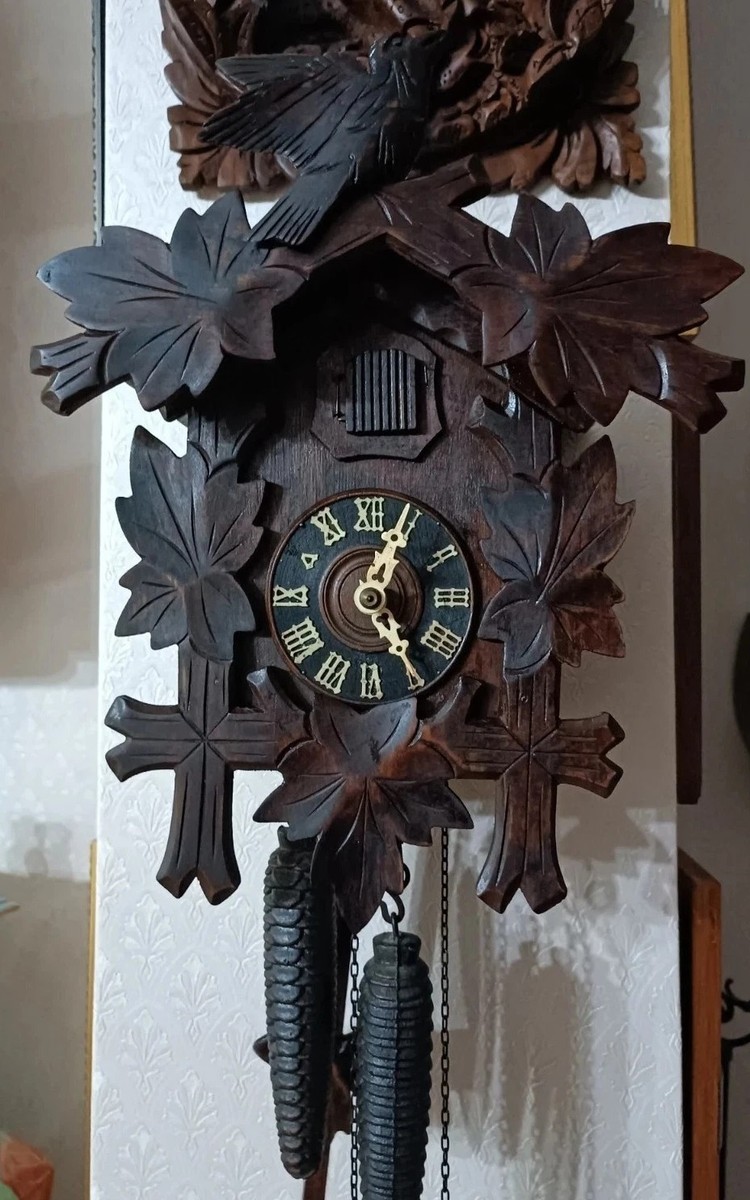 Orologio A Cucù In Legno Della Foresta Nera - Movimento Al Quarzo Con Suono Naturale - Foto 7