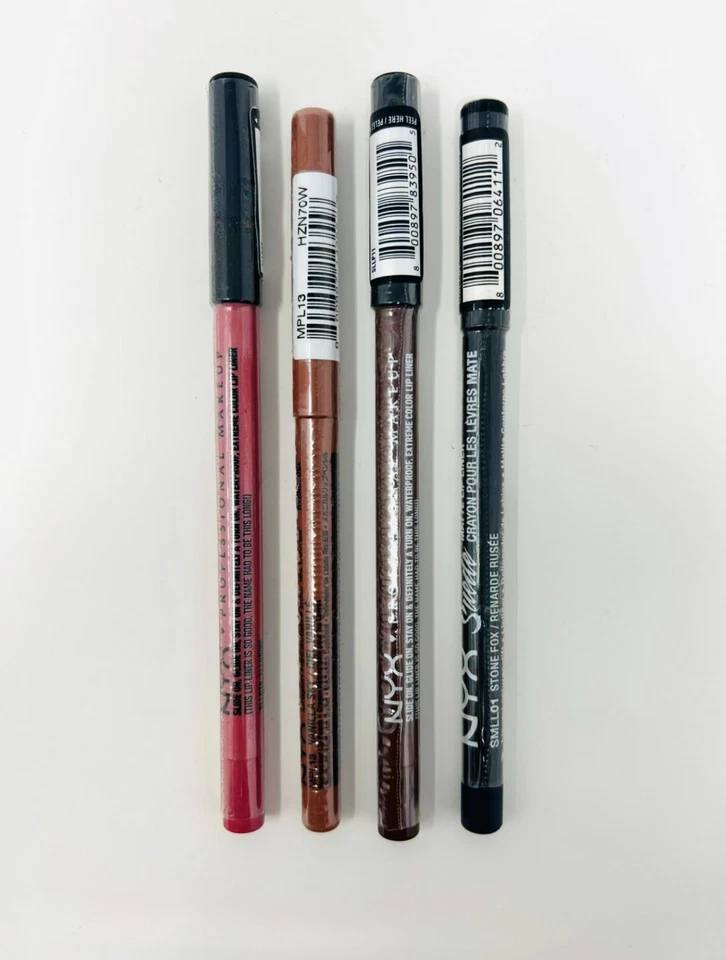 4 x NYX  LIP LINER SET- Inc Suede.Waterproof  Various Shades NEW SEALED FREE P&P - Image 1 of 1
