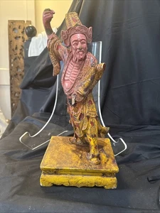 antike chinesische polychrome Statue 15 1/2 Zoll - Bild 1 von 20