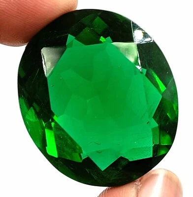 Unique Piece Green Moldavite Transparent Oval 80-85 Ct Certified Loose Gemstone - Image 1 of 4