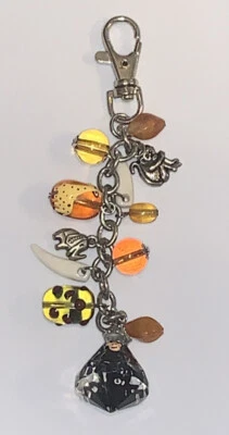 BOHO Beads Elephant Keychain Purse Bag Clip Charm Prism Monkey Giraffe Safari - Image 1 of 3