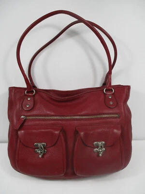 Nuevo Bolso de Hombro De Colección Cynthia Rowley Borgoña Cuero Guijarro 14 por 10 por 4 Foto 1 de 4