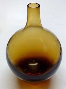 Vintage Amber Glass Vase - Picture 1 of 3