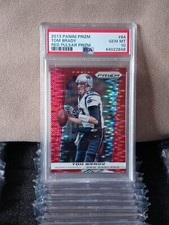 2013 PANINI PRIZM TOM BRADY 🐐 #64 RED PULSAR PRIZM SSP RARE PSA 10 💎POP 1/4 