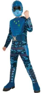 Stealth Warrior Military Blue Halo Spartan Fancy Dress Halloween Child Costume - Picture 1 of 10