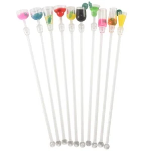 10Pcs Cocktail Stirrer Drink Mixing Stick Set Acrylic Cocktail Mixer8077 - Bild 1 von 9