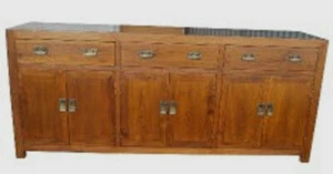 TARA SOLID OAK WOOD BUFFET SIDEBOARD BROWN OR NATURAL 21OCM 3 DRAWERS 6 DOORS - Picture 1 of 1