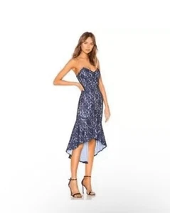 About Us Women's Angeline High Low Mermaid Ruffle Dress In Indigo Size XS - Picture 1 of 7