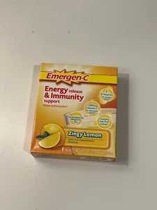 Emergen-C Zingy Lemon Energy & Immunity Support x 8 sachets 10 pack - Picture 1 of 2