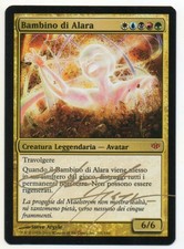 MTG Italian Child of Alara Signed Gold Conflux SP