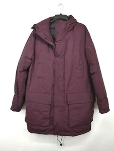 WeSC Mens Burgundy All Weather Parka Hooded Zip Front Cotton Blend $438 M - Picture 1 of 9