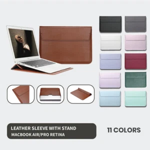 Macbook Case Cover Bag Wallet Sleeve Leather Stand Air & Pro & Retina 13 inch - Picture 1 of 23