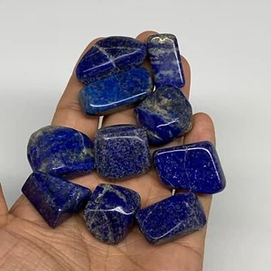 148.9g,0.8"-1.3", 10pcs, Natural Lapis Lazuli Tumbled Stone @Afghanistan, B30266 - Picture 1 of 8