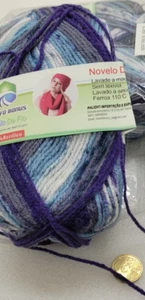 Wollknäuel Batik Wolle super Farbverlauf lila 480g Multicolor Strickwolle N4 k34 - Bild 1 von 7