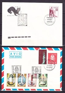Latvia, 1992, 2 covers spec. cancellation LIMBAZI, RIGA - Picture 1 of 1
