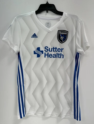 Women's Sutter Health San Jose Earthquakes Soccer Jersey Style Grey/White M Cover