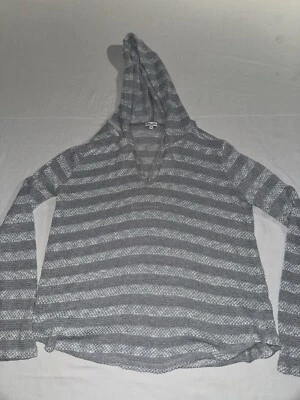 Espléndida sudadera con capucha para mujer pequeña tejida bordada gris Snowland de gran tamaño ¡NUEVA SIN ETIQUETAS! Foto 1 de 4