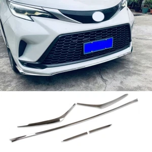 Fit Toyota Sienna XSE 2021-2025 Front Bumper Guard Protector Cover Trims Silver - Picture 1 of 14