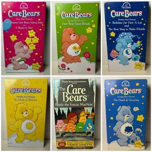Care Bears VHS Lot Of 6 Video 80’s Cartoon Kids Battle The Freeze Machine - Picture 1 of 15