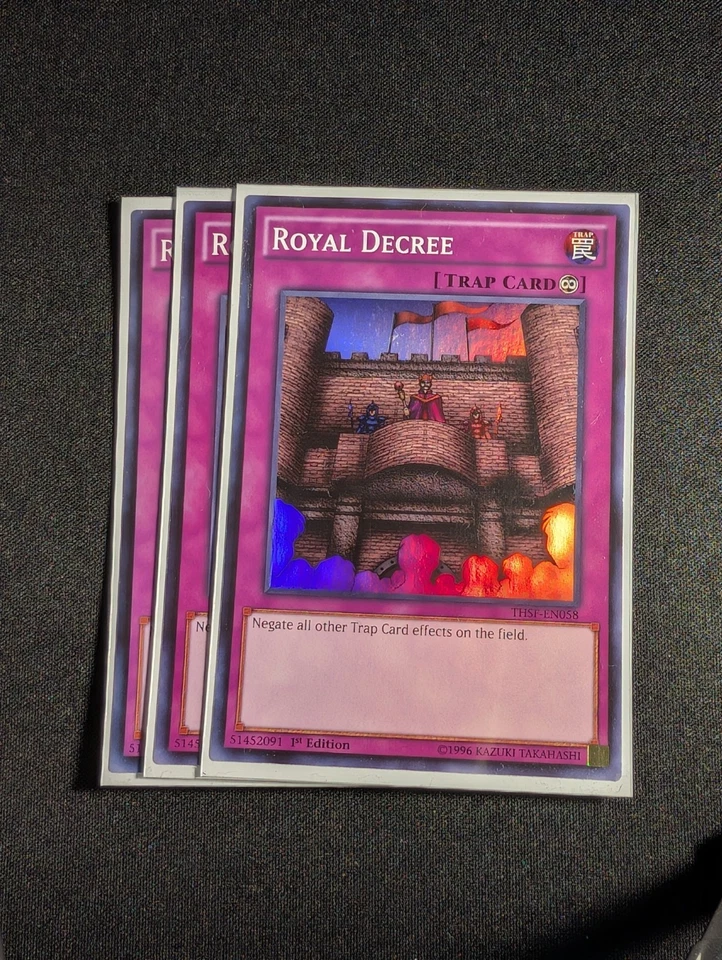 Yugioh - 3x Royal Decree THSF-EN058 1st Edition Super Rare NM - Image 1 of 1