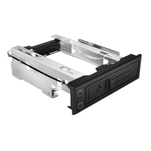 ICY BOX IB-166SSK-B Festplatten Wechselrahmen 3,5" SATA + SAS für 5,25" Schacht - Bild 1 von 3