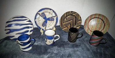 Juego de vajilla de porcelana mixta Fitz and Floyd - tazas y platos - 8 piezas en total Foto 1 de 4