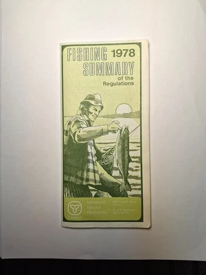 Vintage Ontario 1978 Fishing Summary of the Regulations - Image 1 of 4