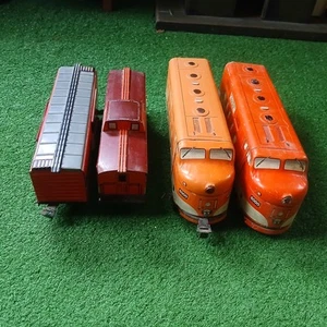 4 VTG MARX O GUAGE TIN PLAT SOUTHERN PACIFIC #6000 DIESEL/DUMMY CAR FREIGHT SET - Picture 1 of 23
