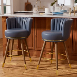 Set of 2/4/6 Counter Height Chairs Pu Leather Barstools Swivel Dining Chairs24'' - Picture 1 of 96