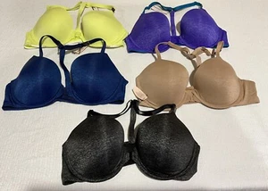 Victoria's Secret Raceback Halb-/Halb-BH mit verstellbaren Trägern 36C 5 Stück - Bild 1 von 23