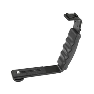 Camera Gimbal Stabilizer Handle Grip Mounting Extension L Bracket With Cold Shoe - Picture 1 of 7
