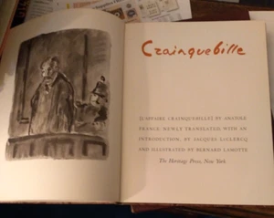 Crainquebille by Anatole France art by Bernard La Motte Heritage Press 1949 HC - Picture 1 of 2