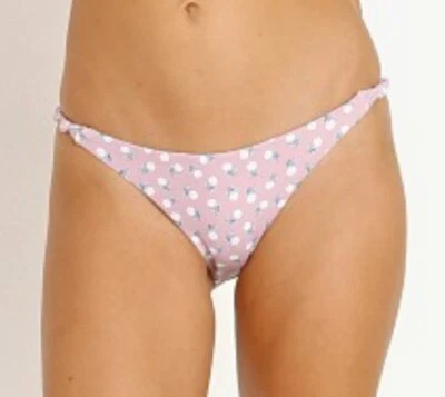 Nuevo con etiquetas Parte inferior de bikini Revolve Eberjey Petite Fleur Perry rosa cachemir talla pequeña Foto 1 de 4