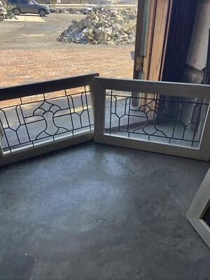 SG4979 Two Available price each leaded glass window 14.25 x 24 - Image 1 of 4