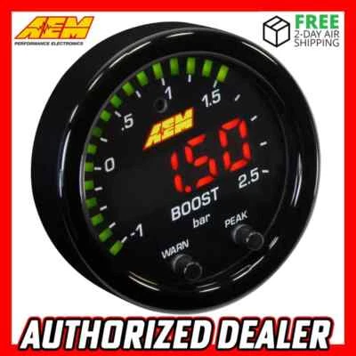 AEM X-Series Boost Display 52mm Gauge -30in Hg to 35psi / -1 to 2.5bar 30-0306 - Image 1 of 4