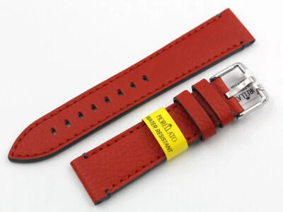 Noticias Correa de Reloj Cuero Real Rojo Unisex Deportivo Impermeable Hecho en Italia Foto 1 de 4