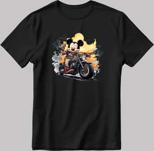 Mickey Mouse Disney characters T-Shirt White-Black Men's / Women N188